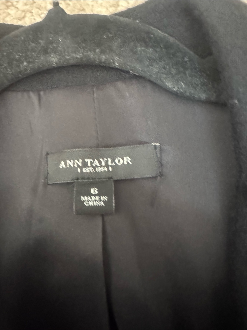 Ann Taylor Black Double-Breasted Military Blazer Jacket Size 6 - Picture 4 of 7